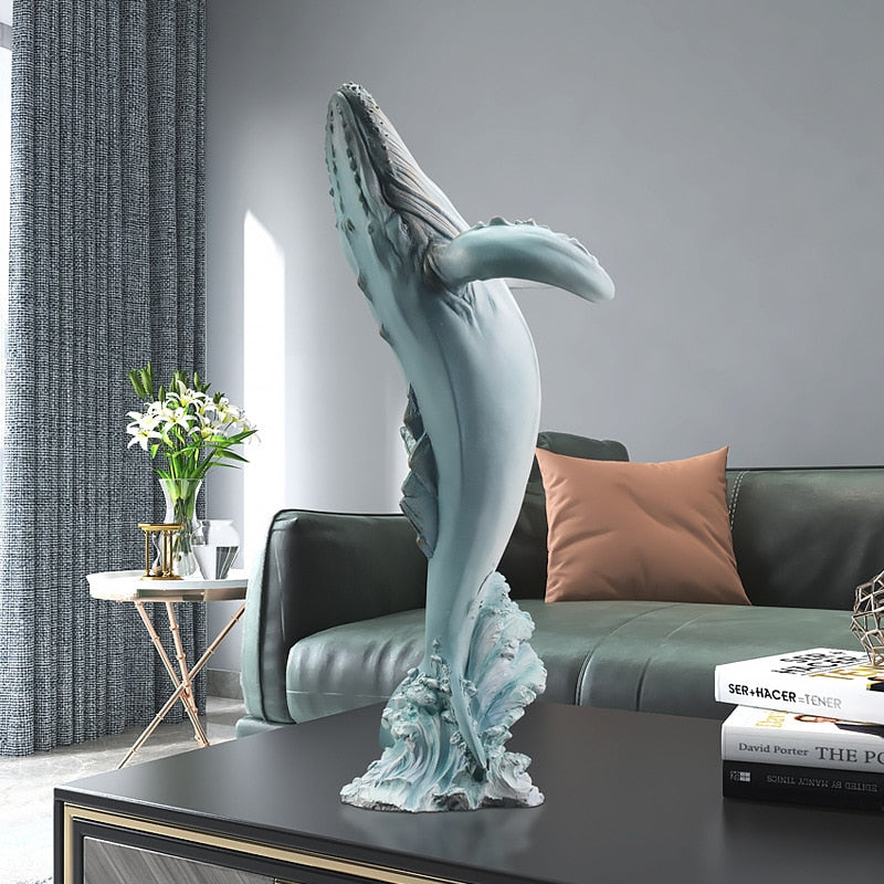 Whale Floor Ornament Statue