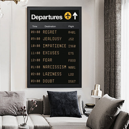 Flight Information Departures And Arrivals Canvas Art