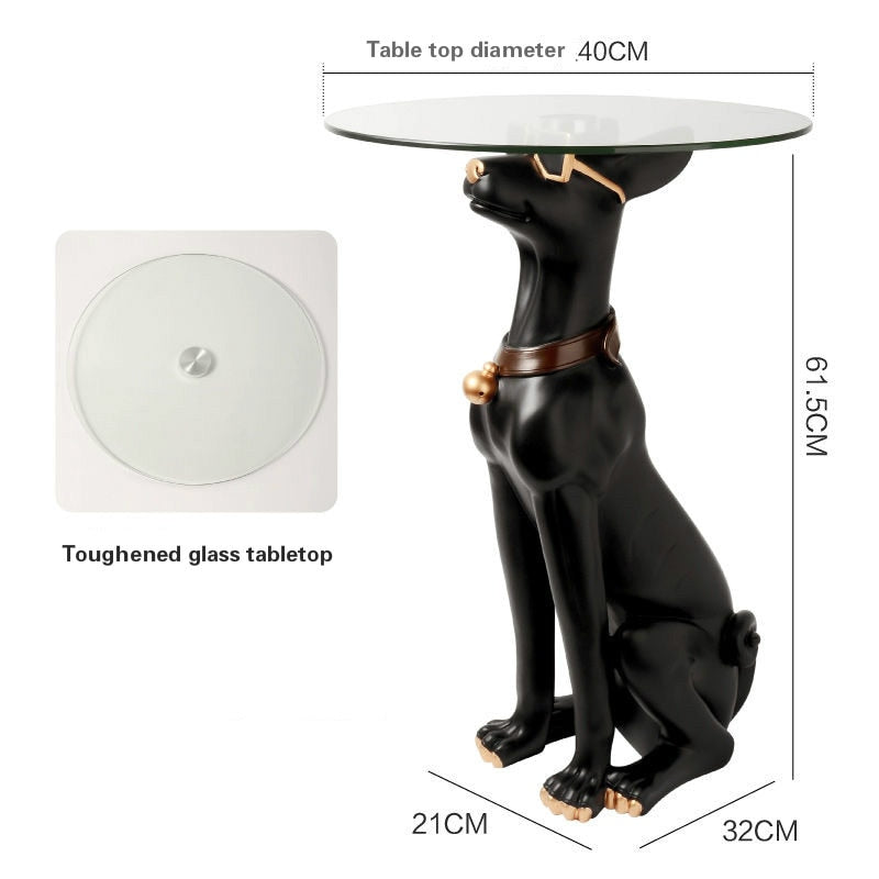 Doberman Tray Statue