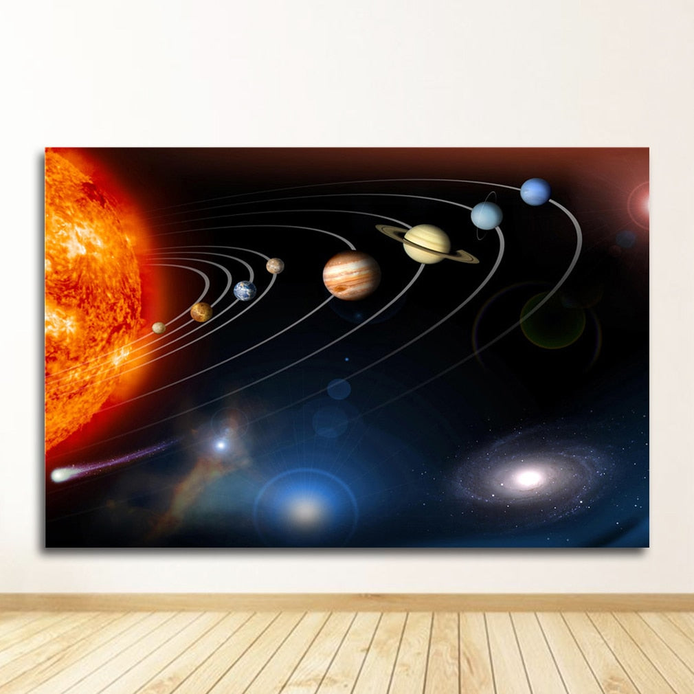 Meteorite Earth Galaxy Universe Wall Art Canvas