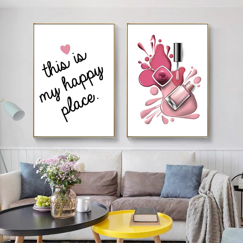 Nail Polish Wall Art Canvas