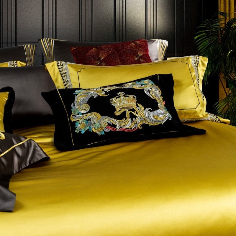 Yemaya Luxurious Silk Jacquard Duvet Cover Bedding Set