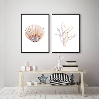 Watercolor Starfish Marine Canvas Art