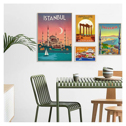 Turkey Istanbul Pop Art Travel Canvas