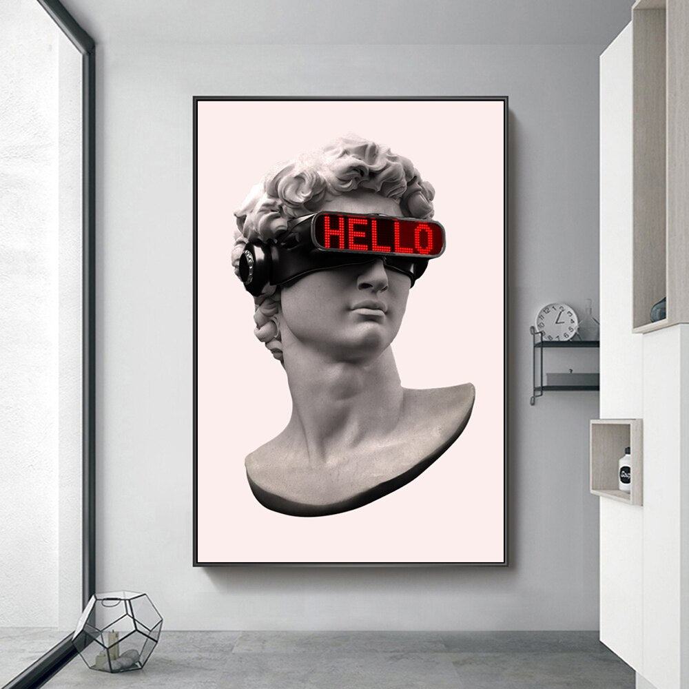 David with VR Glasses Canvas Art