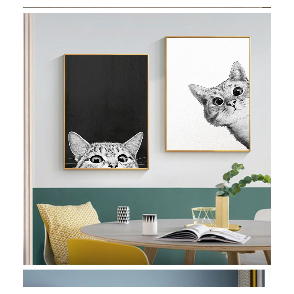 Cute Cat Canvas Art