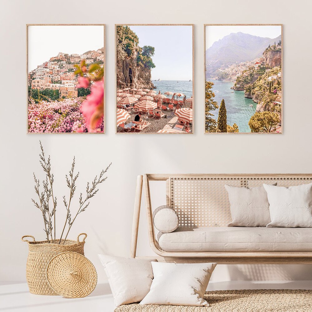 Amalfi Coast European Holiday Canvas Art