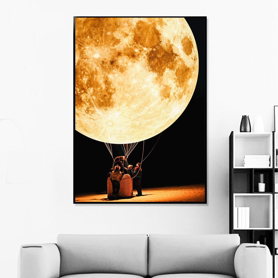 Moon and Night Canvas Art