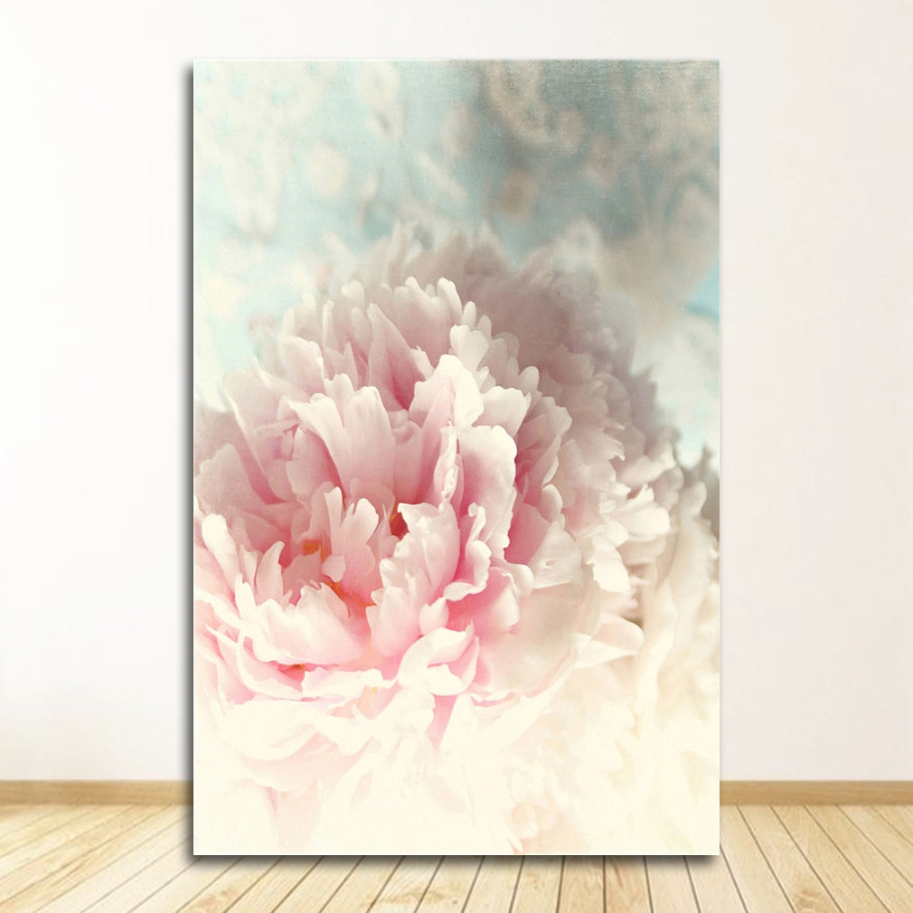 Elegant Peony Flower Canvas Art