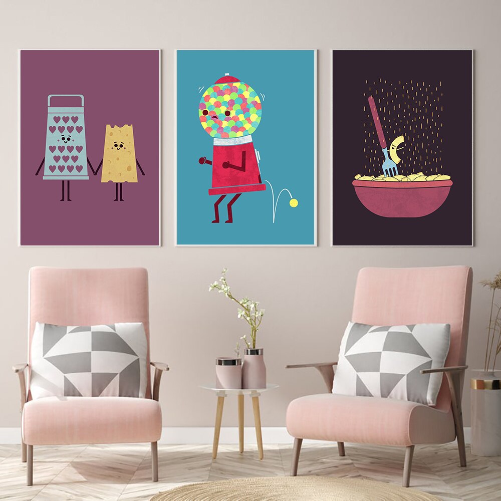 Funny Food Wine Canvas Art