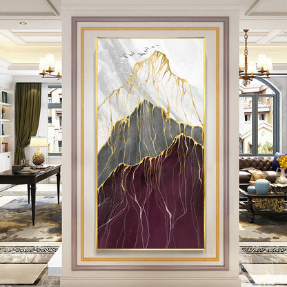 Abstract Mountain Gold Canvas Art