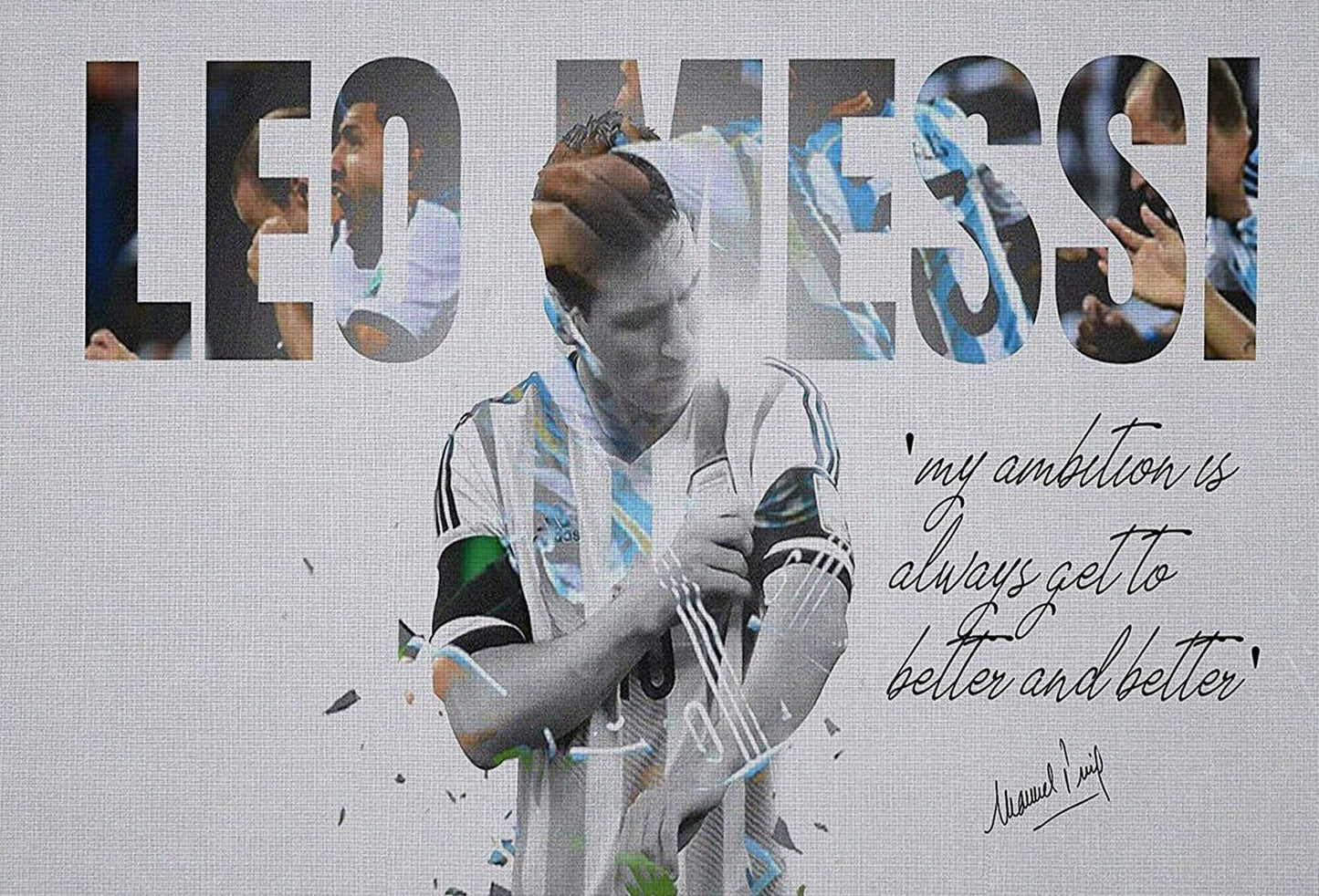 Football Star Cristiano Ronaldo Lionel Messi Canvas Art