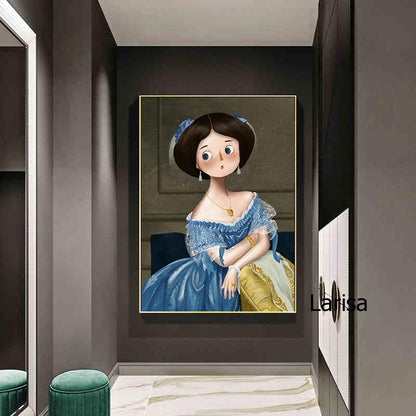 Classic Paintings Cartoon Canvas Art