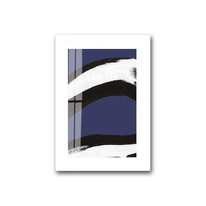 Minimalist Abstract Dark Blue Canvas Art