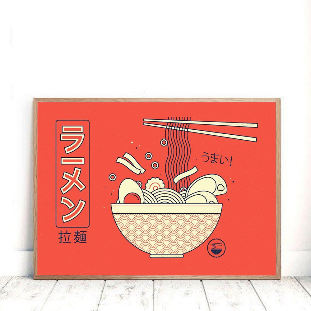 Japanese Ramen with Eggs Canvas Art