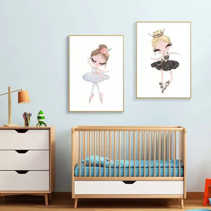 Nursery Room Dancing Girl Canvas Art