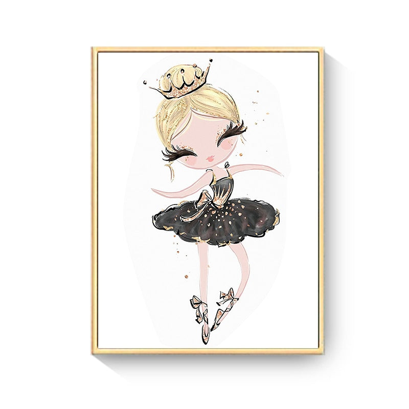 Nursery Room Dancing Girl Canvas Art