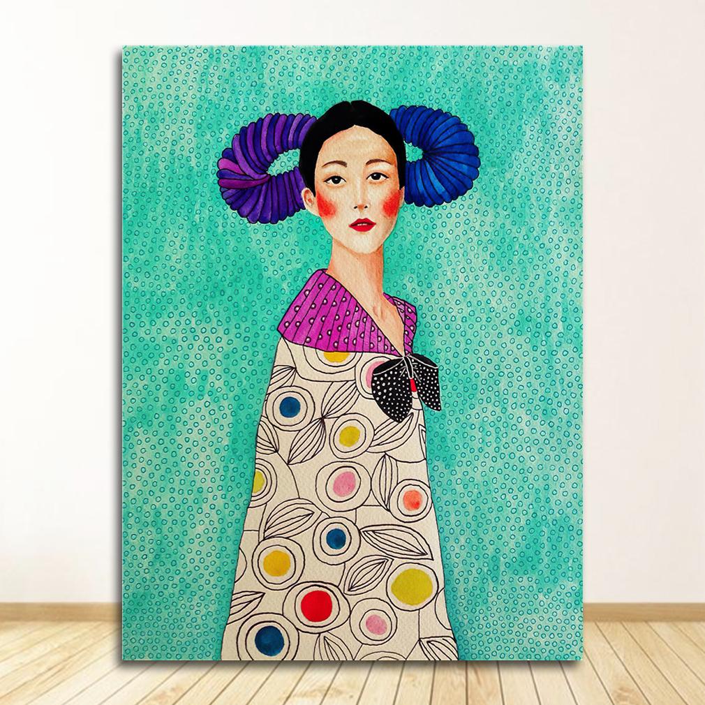 Big Hair Girl Canvas Art