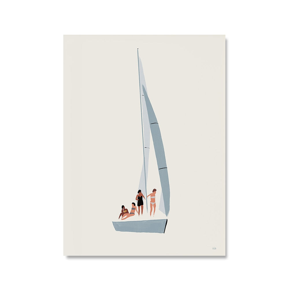 Sailboat Nautical Canvas Art