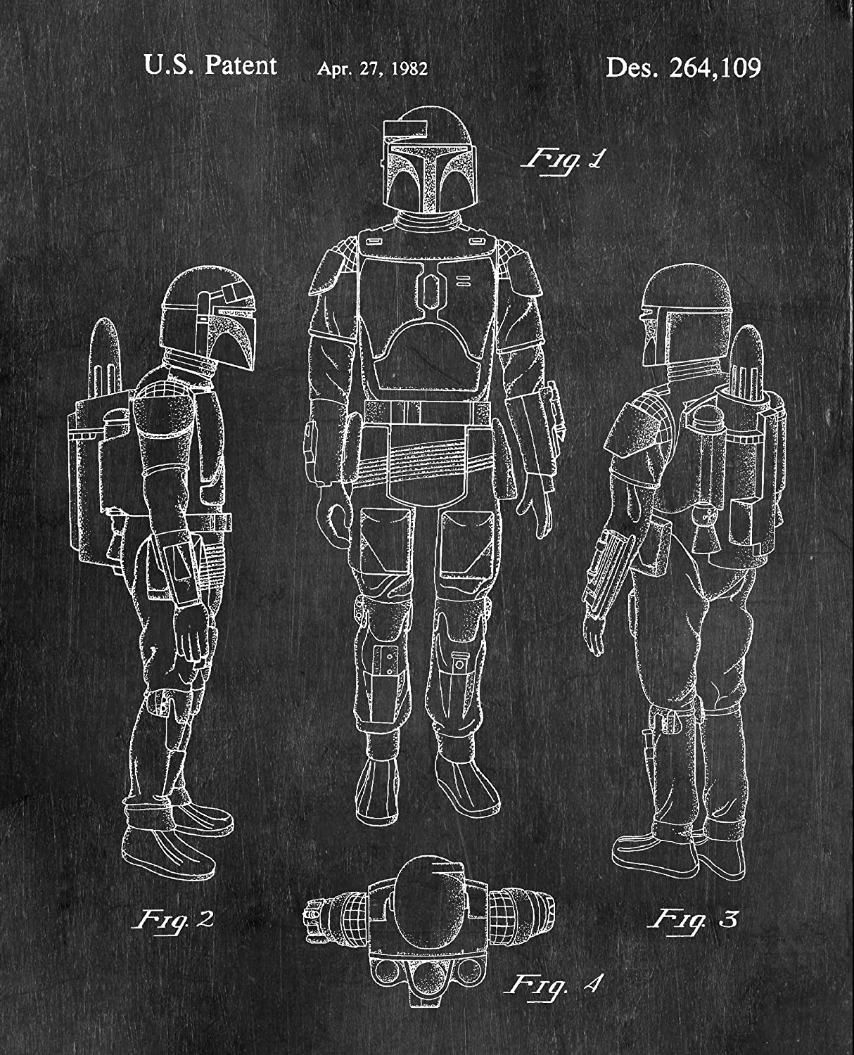 Star Wars Spaceship Blueprint Canvas Art