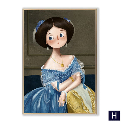 Classic Paintings Cartoon Canvas Art