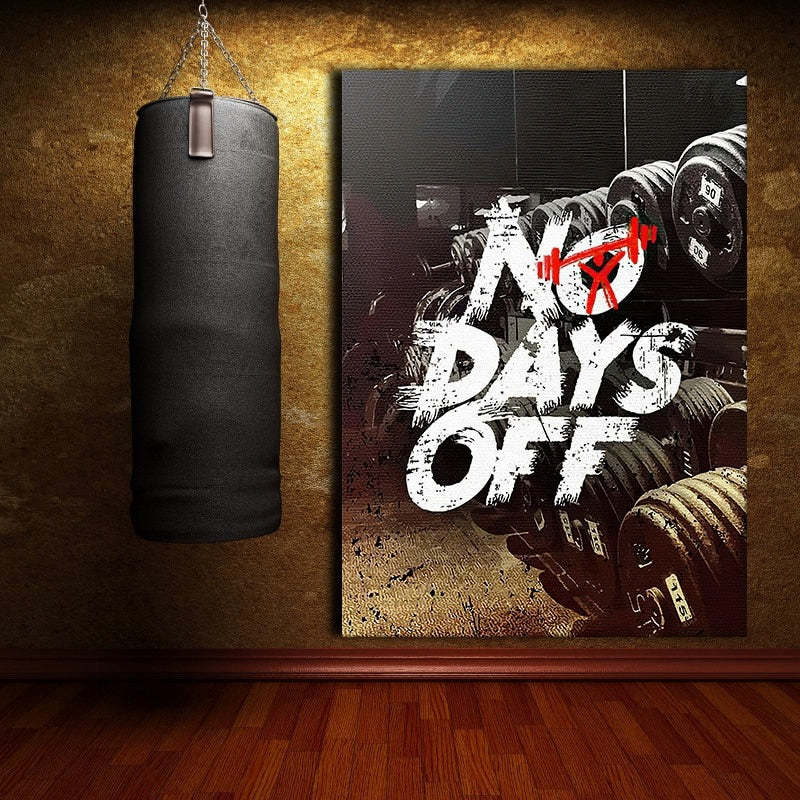 Gym Bodybuilding Motivation Canvas Art