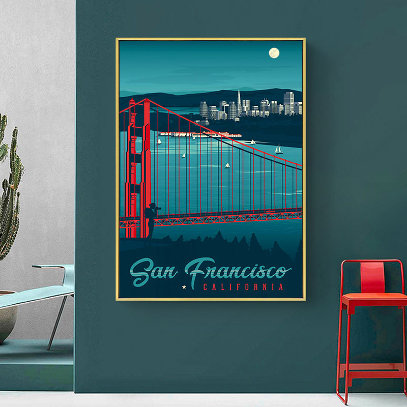 San Francisco Golden Gate Bridge Canvas Art