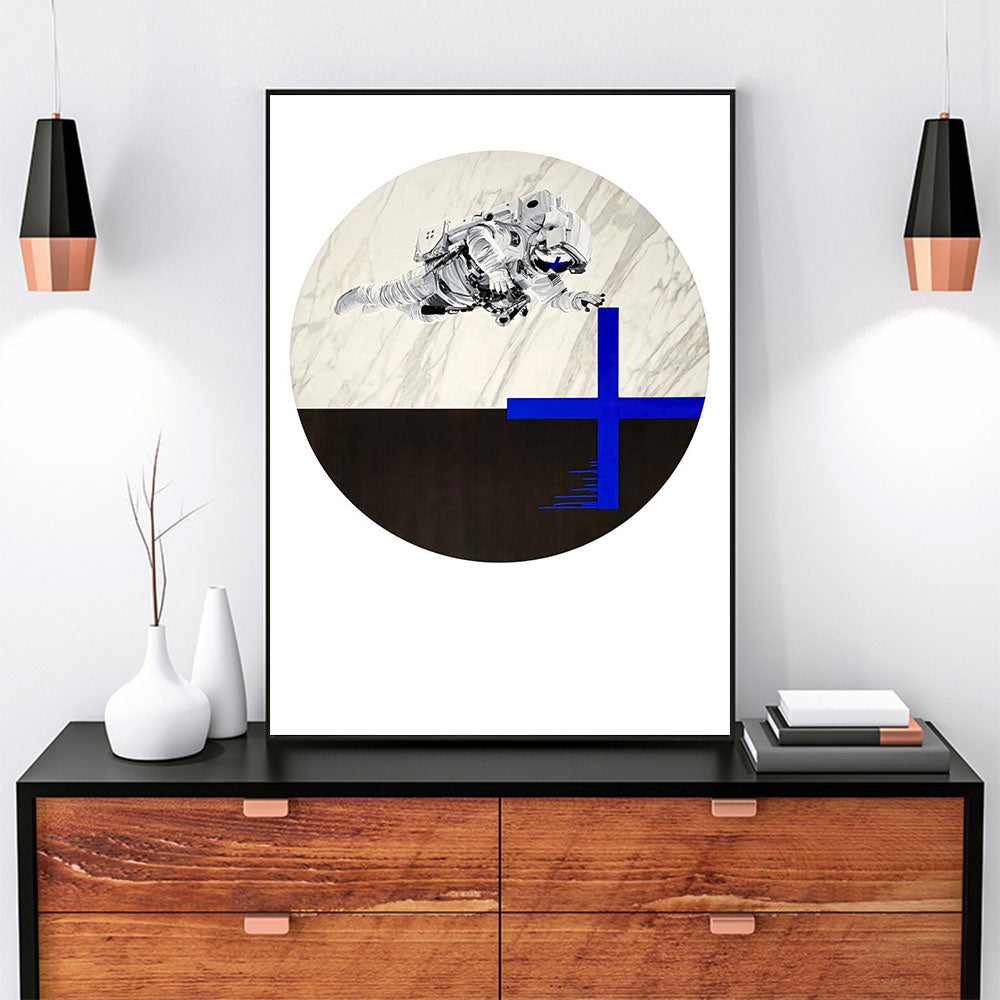 Modern Space Astronaut Canvas Art