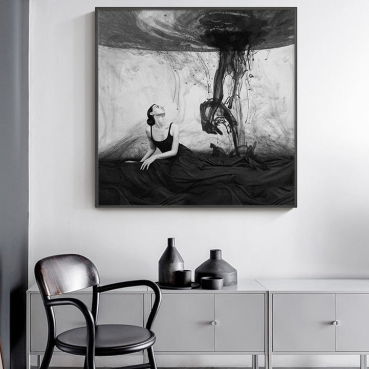 Black and White Beauty Fashion Canvas Art