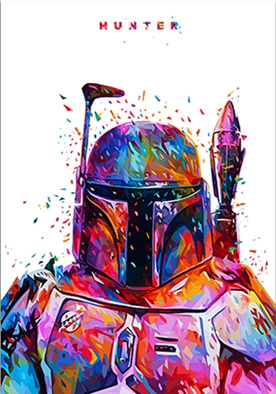 Star Wars White Canvas Art