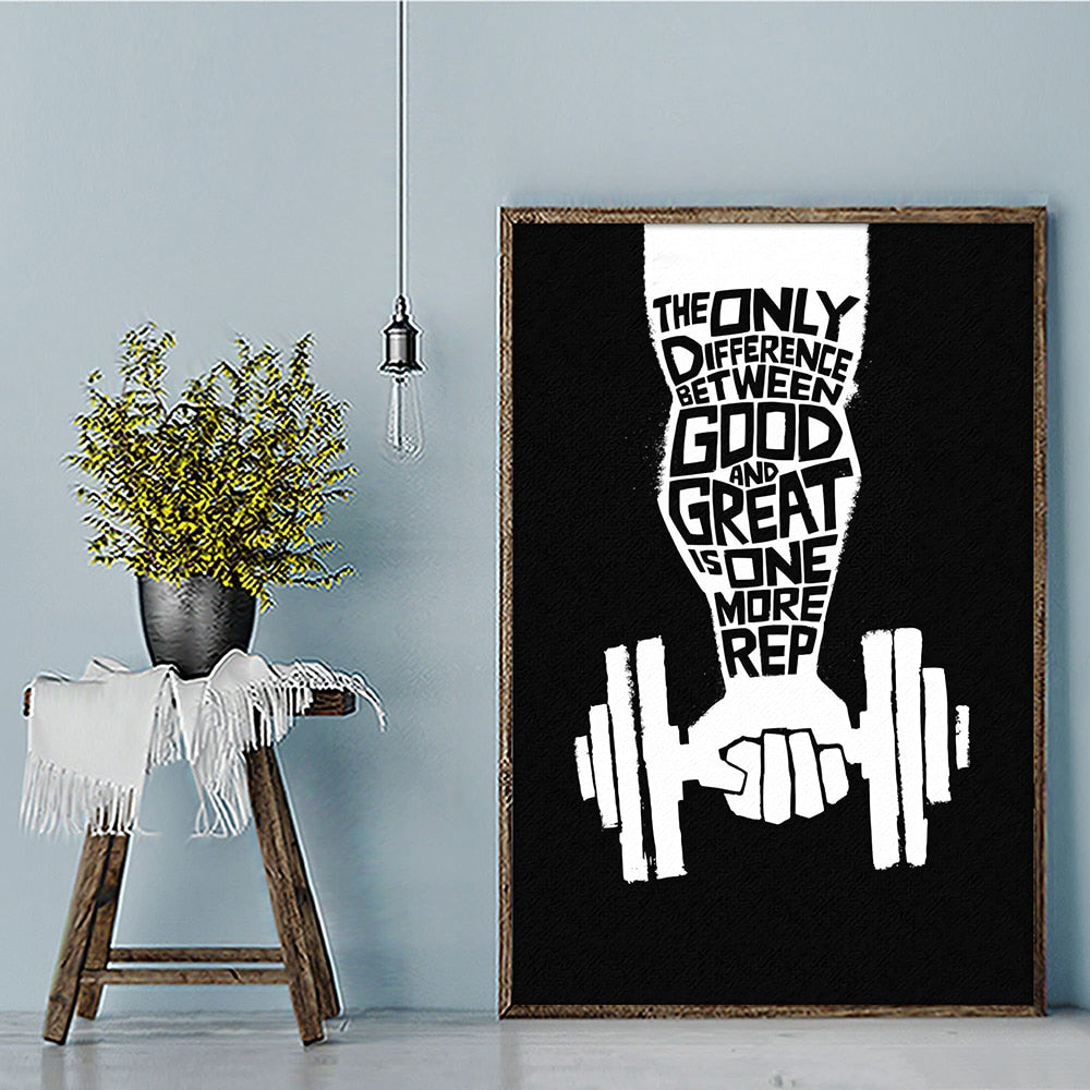 Fitness Gym Quotes Canvas Art