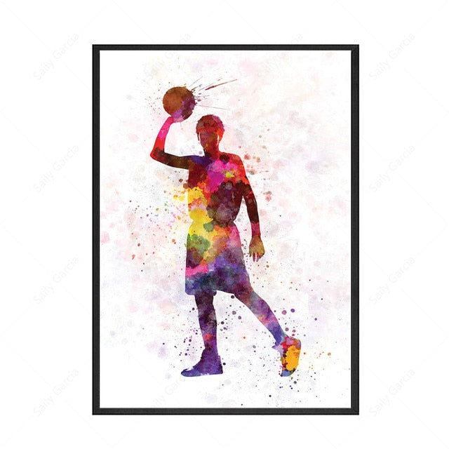 Basketball Gesture Canvas Art