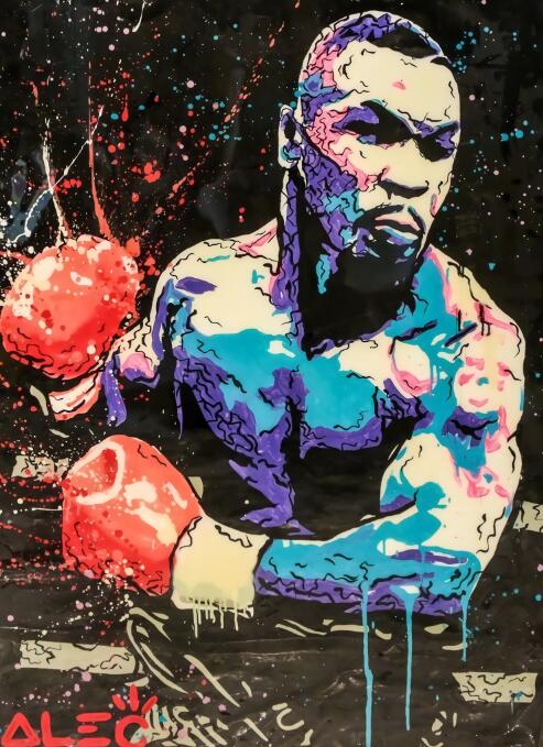 Mike Tyson Street Graffiti Canvas Art