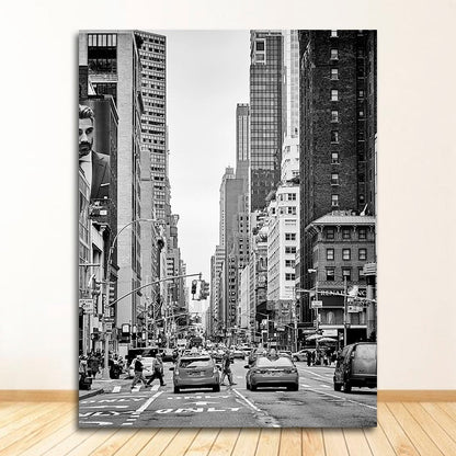 New York Statue Of Liberty Black and White Canvas Art