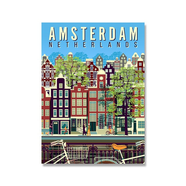 European Cities Travel Canvas Art