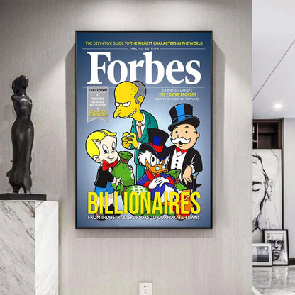 Cartoon Forbes Canvas Art