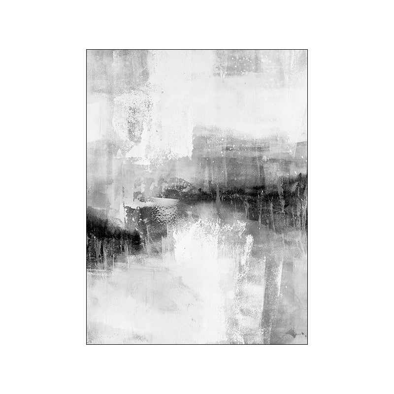 Abstract Black and White Canvas Art