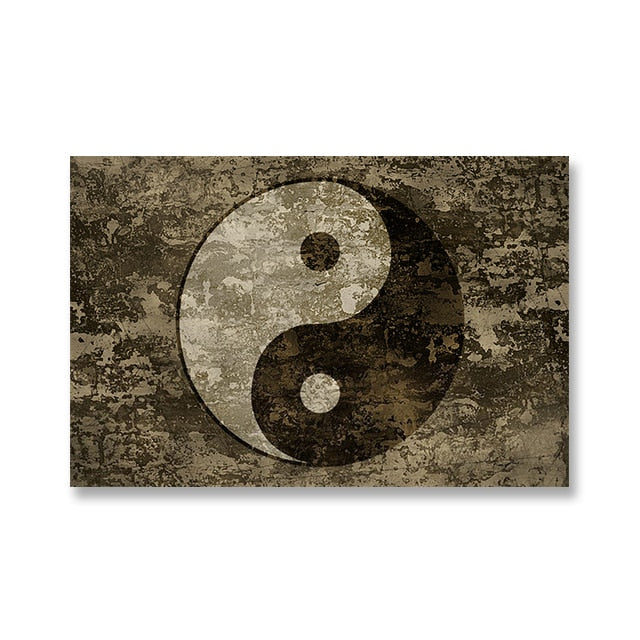 Yin and Yang Symbol Zen Canvas Art