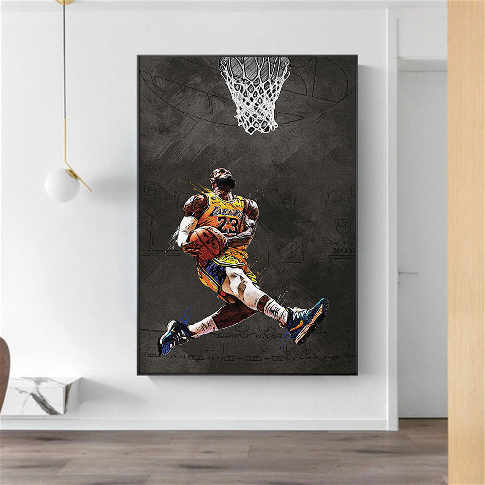 Basketball Star LeBron James Canvas Art