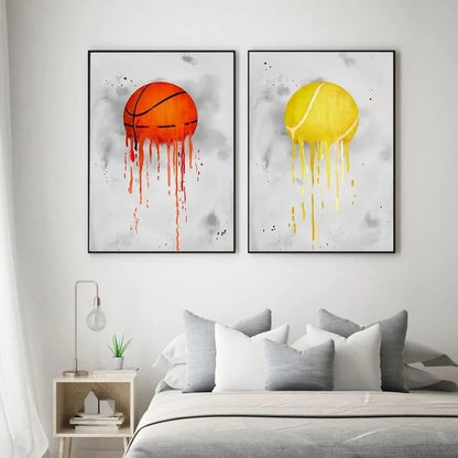 Football Basketball Volleyball Tennis Sport Canvas Art