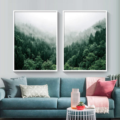 Misty Forest Canvas Art