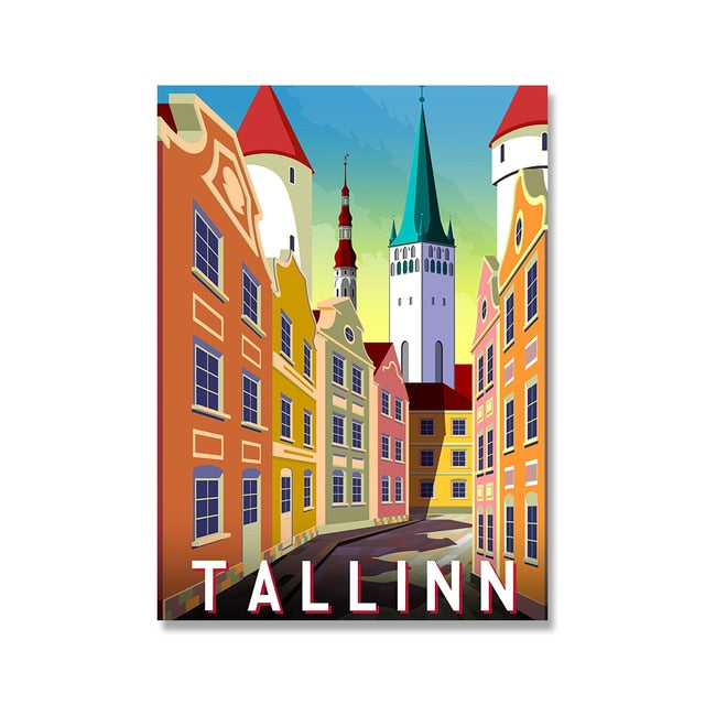 European Cities Travel Canvas Art