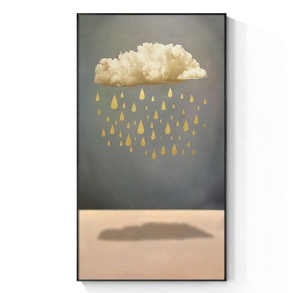 Floating Gold Boat Canvas Art