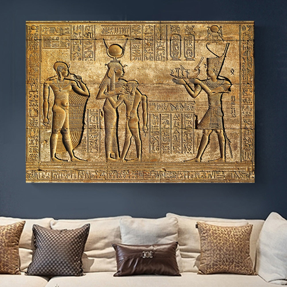 Egyptian Hieroglyphs Canvas Art