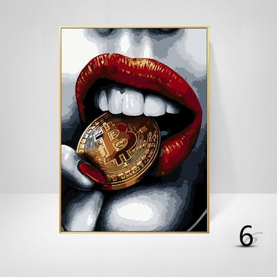 Sexy Red Lips Canvas Art