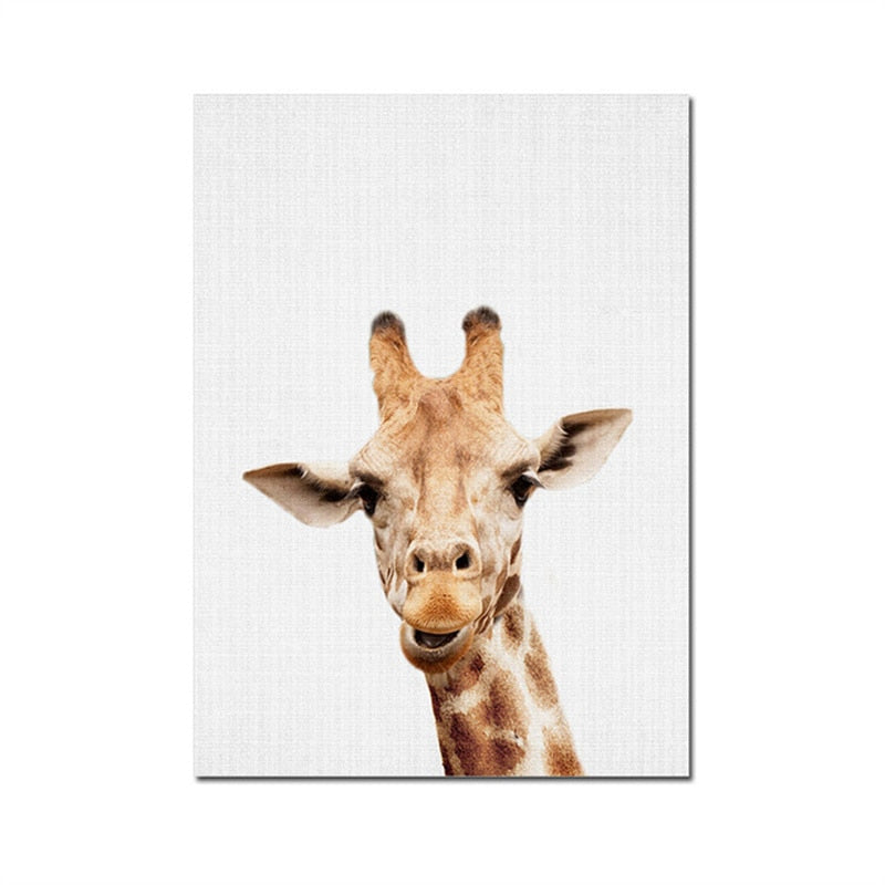 Cute Animals Nursery Canvas Art