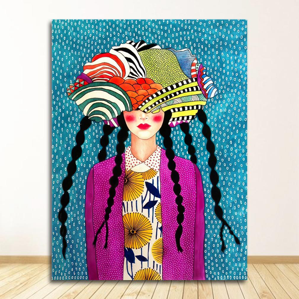 Big Hair Girl Canvas Art