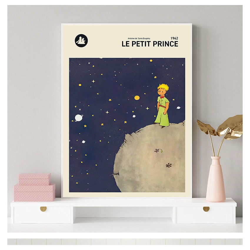 Le Petit Prince / The Little Prince Book Cover Canvas Art