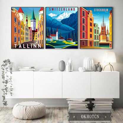 European Cities Travel Canvas Art