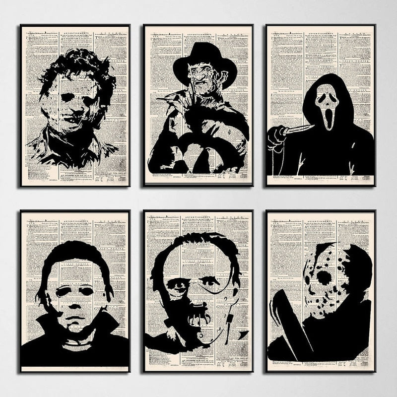 Horror Movie Character Canvas Art